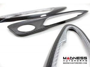 Alfa Romeo Giulia Interior Door Handle Surround Trim Set - Carbon Fiber - White Candy Alfa Romeo Giulia Interior Door Handle Surround Trim Set - Carbon Fiber - White Candy